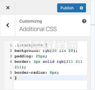 小工具的自定义CSS