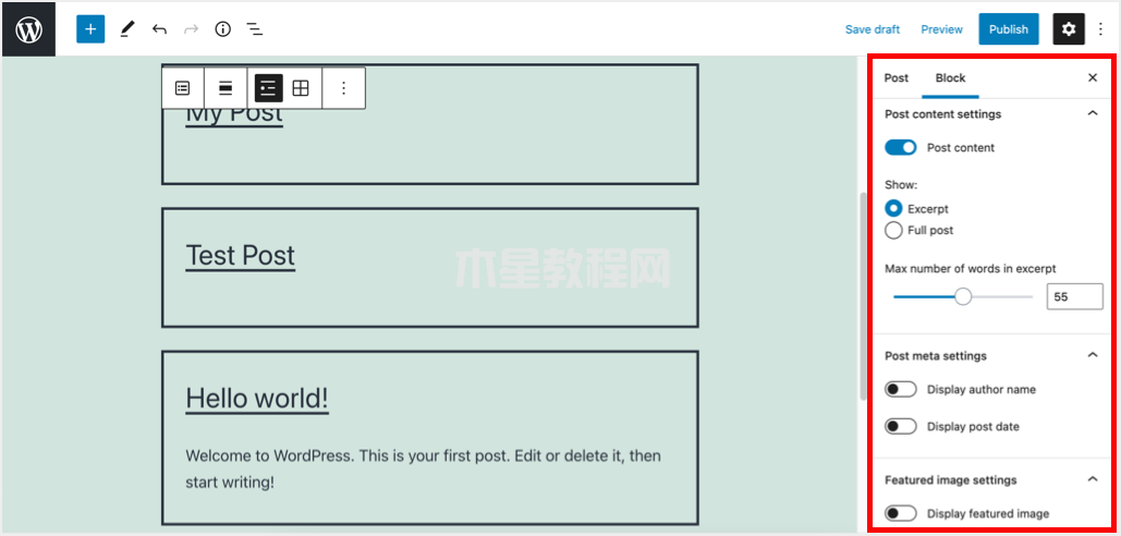 自定义选项最新文章小工具