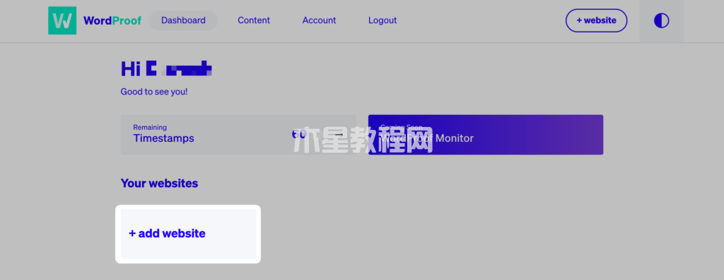 wordproof仪表盘